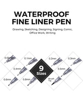STA Waterproof Black Fineliners - Funto